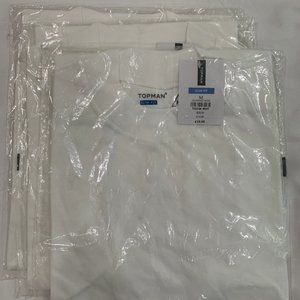 (3) TOPMAN - Men's - Medium - White T-Shirts